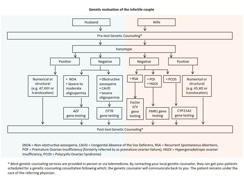 Flowchart 1- Genetic Evaluation of the infertile couple